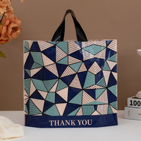 Sac fourre-tout en plastique au design contemporain, en stock pour les supermarchés, impression de logo personnalisé, sacs de courses personnalisés