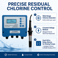 Analyseur de chlore résiduel CLSS6500 - Testeur - Plage de température de -20 à 55°C pour le traitement et la désinfection de l'eau potable