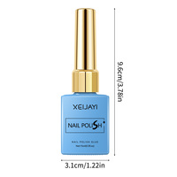 XEIJAYI - Venta al por Mayor de Esmalte de Gel de Marca Privada, Set de Esmalte de Gel Azul de 6 Colores, 15 ml, Inodoro, Semipermanente
