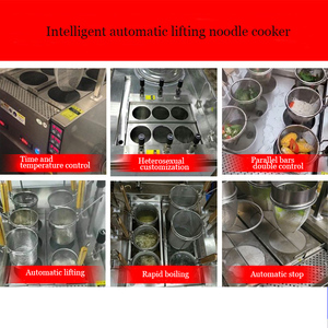 Machine électrique de cuisson instantanée de ramen à chauffage au gaz Cuiseur de nouilles automatique coréen à 6 têtes - Product Image 5