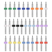 Outil de perçage pour PCB, micro-forets de 0,1 mm, tige de 1/8 pouce, acier au tungstène non revêtu, gravure CNC, verre, céramique, carrelage