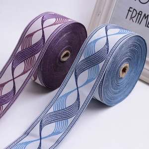 Sangle en jacquard à motif diamant de haute qualité, sangle en nylon à motif en treillis, sangle en nylon pour sac - Product Image 5