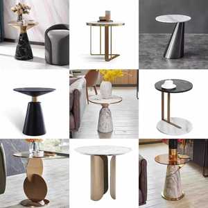 Vente directe d'usine, table basse moderne italienne minimaliste, structure <span class=keywords><strong>en</strong></span> acier inoxydable, plateau <span class=keywords><strong>en</strong></span> pierre artificielle pour table de salon - Product Image 1
