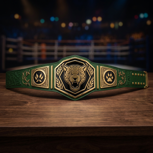 Ceinture de champion personnalisée pour les soirées de combat professionnelles, titres de lutte, MMA, boxe, en métal doublement plaqué et cuir véritable - Product Image 2