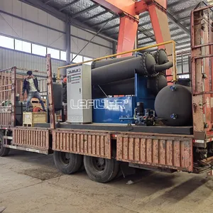 Machine de pyrolyse mobile pour pneu machine à huile de pyrolyse en plastique à partir de déchets ménagers 500kg-3 tonnes