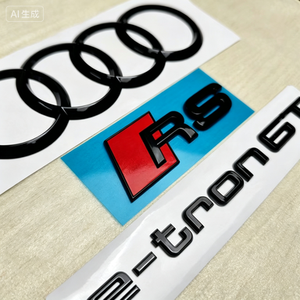 Emblema Trasero con Cuatro Anillos Negros de Audi para RS6 <span class=keywords><strong>GT</strong></span> <span class=keywords><strong>RS</strong></span> <span class=keywords><strong>E</strong></span>-<span class=keywords><strong>tron</strong></span> <span class=keywords><strong>GT</strong></span> Q6L <span class=keywords><strong>E</strong></span>-<span class=keywords><strong>tron</strong></span>, Adorno para Maletero - Product Image 2