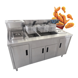 Stainless Steel Electric <strong>Fryer</strong> 14l+28l Industrial Deep <strong>Fryer</strong> <strong>Potato</strong> <strong>Chip</strong> <strong>Fryer</strong> Commercial Chicken Frying Breading Powder Machine - Product Image 1