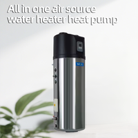 Pompe à chaleur air-eau tout-en-un 150L 200L 300L avec chauffe-eau à gaz et énergie solaire pour usage domestique