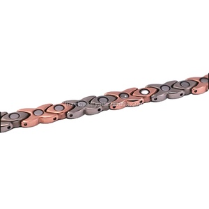2 개의 음색 자석 티타늄 치료 팔찌 자연적인 진통, 자석 치료 적철광 균형 팔찌 - Product Image 2