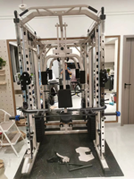 Machine Smith tout-en-un avec Power Cage, équipement d'entraînement multifonctionnel à câbles croisés pour la maison, idéal pour un entraînement complet du corps