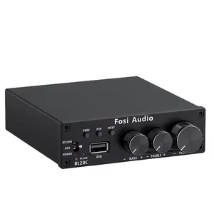 Fosi Audio BL20C Blauer Stereo-Audio empfänger verstärker 2.1 Mini-HiFi-Klasse-D-Amp-U-Disk-Player für passive Lautsprecher 160W X2 CB