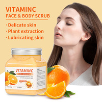 Crème exfoliante douce pour le visage en pot de 500g, nettoyage en profondeur, lissage de la peau, papaye, curcuma, vitamine C, acide kojique, café, gommage corporel