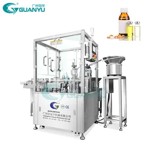 Guanyu Automatic Chemical Tiny Glass Bottle Vial Filler Injection Vial Serum Filling Capping Machine