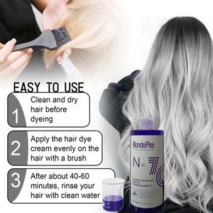 הסיטונאי להסיר צהוב אנטי ברזי שיער גוון מרכך 400 מ "ל סגול כסף עבור שיער אפור - Product Image 4