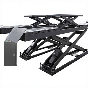 Elevador de Tijera Móvil de Acero de Alta Calidad con Dos Postes, 4000 kg, Grúa para Vehículos de Elevación Media, Cilindros Hidráulicos Dobles - Product Image 1