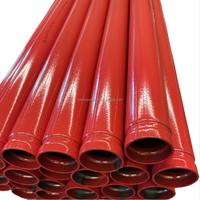 Tuyau en acier au carbone ERW revêtu d'époxy rouge sur mesure de 1 à 8 pouces pour système d'extinction d'incendie et tuyau de structure rainuré/fileté