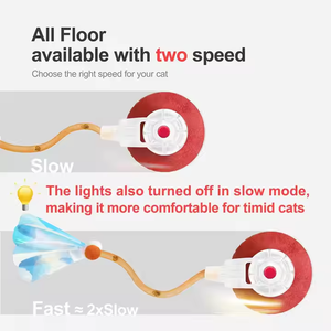 Giocattoli interattivi del gatto per interni la terza generazione Agile movimento palla di gatto con maglia elastica coda automatica gatto per annoiato - Product Image 3