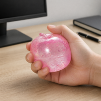 Jouet Squishy en TPR/PU Rose Doré Style Fruit pour Soulagement du Stress et Décompression à Rebond Lent Anti-Stress