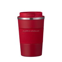 Vente en gros de gobelet à café à double paroi de 500ml et 380ml tasse de voyage en acier inoxydable avec tasse de bureau sous vide à rabat étanche