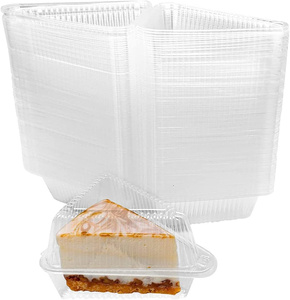 Contenedores de plástico transparentes <span class=keywords><strong>para</strong></span> rebanadas de pastel con tapas Tapa con bisagras de 5 pulgadas Recipiente <span class=keywords><strong>para</strong></span> pastel de queso <span class=keywords><strong>para</strong></span> embalaje <span class=keywords><strong>para</strong></span> llevar - Product Image 2