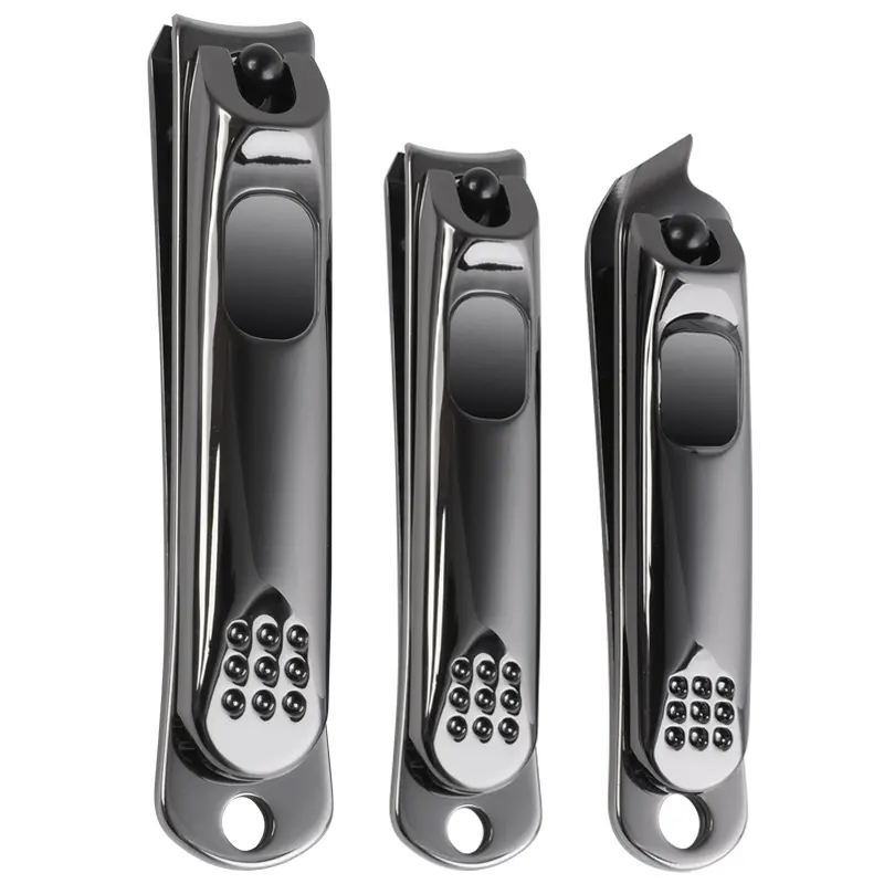 wholesale New Arrival Black Stainless Steel Nail Clippers Set for Men and Women Sharp Sturdy Trimmer Cutter for Fingers