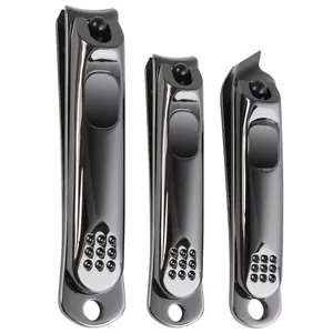 Wholesale New Arrival Black Stainless Steel Nail Clippers Set For Men And Women Sharp Sturdy Trimmer Cutter For Fingers