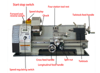 Torno CNC Tongchen TC210 para trabajar la madera, máquina herramienta con doble mandril extendido, fresadora horizontal, husillo MT5, 220V, torno pequeño