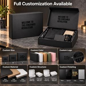 Boîte cadeau en carton kraft de luxe personnalisée de haute qualité, cylindrique, magnétique, ondulée, pour l'expédition de bijoux, avec votre logo - Product Image 3