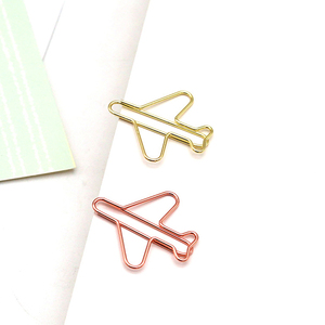 Rose Gold Máy Bay Kim Loại Độc Đáo Các Loại Khác Nhau Kẹp Giấy Hình Dạng Tùy Chỉnh Kim Loại Kẹp Giấy - Product Image 4