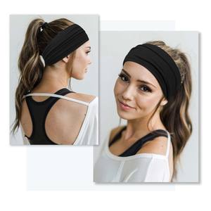 Diadema Africana grande Bohemia para mujer, diadema ancha de moda para deportes, correr, para cabello grueso, accesorios elegantes para el cabello - Product Image 5