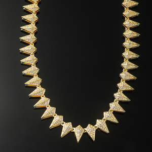 Collar Geométrico Chapado en Oro Estilo Hiphop Clásico, Superventas 2026, Cadena de Aleación Vintage para Hombre, Joyería de Moda - Product Image 3