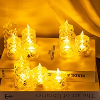 Lilin LED Tanpa Api Baterai Nicro Wholesale Romantic Warm Light, Lilin Elektronik Plastik PS untuk Dekorasi Pernikahan dan Rumah