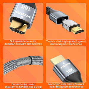 ULT-unite Ultra96 <strong>HDMI</strong> 2.2 16K 1m/2m/3m <strong>Cable</strong> with Gold Plated Connectors Supports 3D Speaker Laptop Projector <strong>Monitor</strong> - Product Image 4