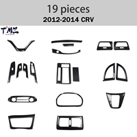 Volant de voiture en plastique pour CRV modèle 12-14, motif carbone modifié, panneau de navigation noir, décoration intérieure de voiture
