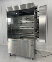 CHUANGYU Machine Rôtissoire Commerciale à Gaz pour 60 Poulets, Four à Gril Rotatif