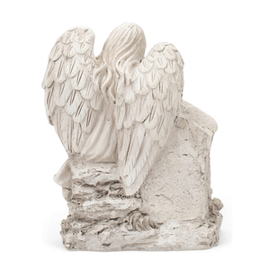 Sempre Forever Hearts Angel LED 9x7 pollici resina Outdoor Garden Bereavement Statue - Product Image 4