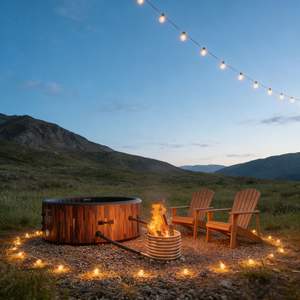 Jacuzzi Inflable para Baño de Agua Fría con Kit de Serpentín de Acero Inoxidable Personalizado, Jacuzzi Portátil Calentado con Leña para Exteriores - Product Image 2