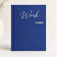 Agenda de travail A5 relié rigide bleu Klein, carnet personnalisé en cuir PU, agenda quotidien, journal de bureau, journal professionnel