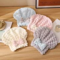 2026 New Bowknot Cute Adult Women's Hair Drying Towel Turban Bath Shower Cap Soft Highly Absorbent Girls Hair Towel Cap