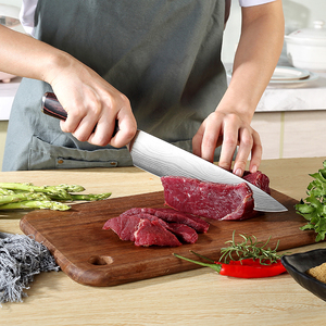 Custom 8 Pcs <strong>sharp</strong> Wooden German Stainless Steel Japanese 67 Layer Damascus Steak Santok Chef Modern <strong>Knives</strong> Kitchen <strong>Knife</strong> <strong>Set</strong> - Product Image 3