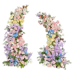 <span class=keywords><strong>Colonne</strong></span> d'arche florale en forme de corne, romantique et atmosphérique, en plastique, idéale <span class=keywords><strong>pour</strong></span> toile de fond de mariage et vitrine de centre commercial - Product Image 4