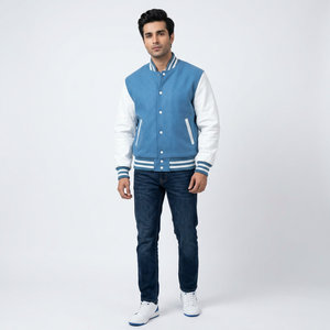 High Quality Custom Logo Design Canvas Winter Varsity Letterman <b>Baseball</b> University Plus Size <b>Jackets</b> <b>for</b> <b>Men</b> - Product Image 1