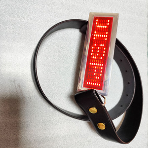 Ceinture LED Lumineuse à Boucle Éclairante, Affichage LED, Ceinture de Luxe pour Homme, Noir, Simple, en Acier Inoxydable, Automatique – Grande Vente - Product Image 2
