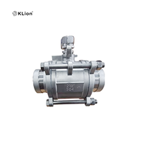 Vanne à boisseau sphérique manuelle OEM KLION RTS Q81F-16P 25P 3 PC en acier inoxydable 304 avec raccord à joint à trois volets (Tri-Clover) pour acides