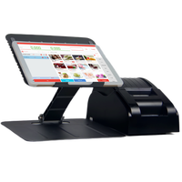 Système de Point de Vente (PDV) Tactile Intelligent pour Petits Commerces et Solutions de Restauration, Android 10, Écran 10,1 Pouces, Support Pliable, Caisse Thermique 58mm/80mm, 4 Go RAM