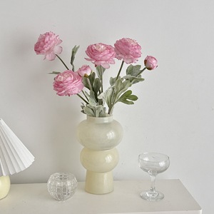 Flores Artificiales Timo, Ramo Individual de Loto y Peonía con 3 Cabezas, Flores de Seda y Plástico para Decoración de Bodas y Hogar - Product Image 4
