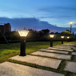 Paletto luminoso a led per giardino <span class=keywords><strong>solare</strong></span> impermeabile ad alta efficienza con pannello <span class=keywords><strong>solare</strong></span> a doppia temperatura di colore - Product Image 3