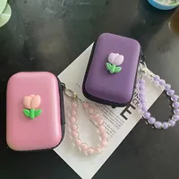 Dessin animé Mini sacs de rangement mignon pour airpods étui de rangement pour casque pour iPhone câble USB écouteur écouteurs accessoires sac de rangement