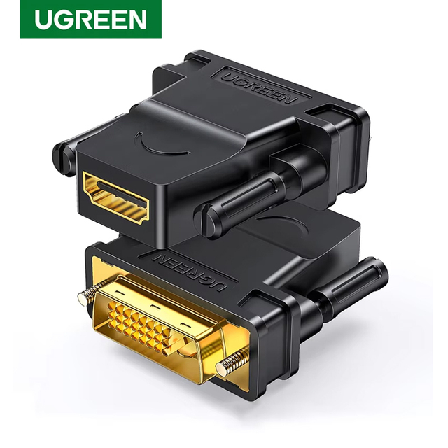 UGREEN DVI 24+1 to HDMI Adapter Bi Directional Male to Female DVI Converter DVI D 24+1Male to HDMI Female High Speed Adapter