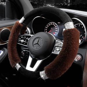 Nueva Funda <span class=keywords><strong>de</strong></span> Volante <span class=keywords><strong>de</strong></span> Felpa Artificial con Pedrería Brillante, Universal <span class=keywords><strong>para</strong></span> Hombre y <span class=keywords><strong>Mujer</strong></span>, <span class=keywords><strong>para</strong></span> las Cuatro Estaciones, Juego <span class=keywords><strong>de</strong></span> Accesorios <span class=keywords><strong>para</strong></span> el Interior del Automóvil - Product Image 6
